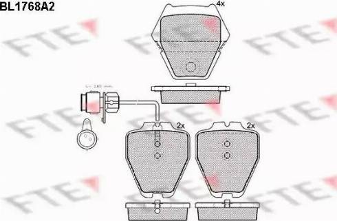 FTE BL1768A2 - Brake Pad Set, disc brake autospares.lv