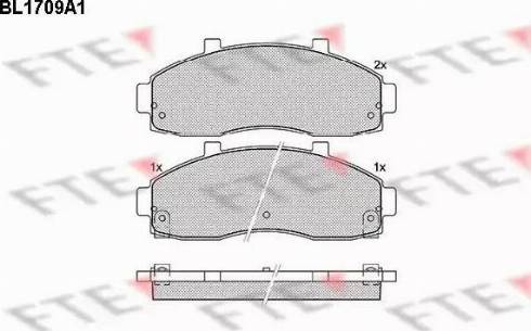 FTE BL1709A1 - Brake Pad Set, disc brake autospares.lv