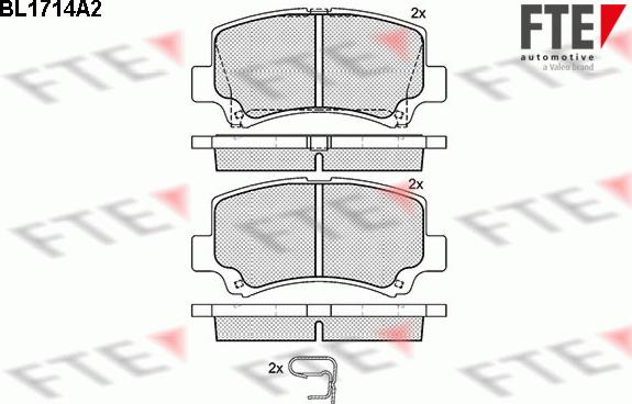 FTE BL1714A2 - Brake Pad Set, disc brake autospares.lv