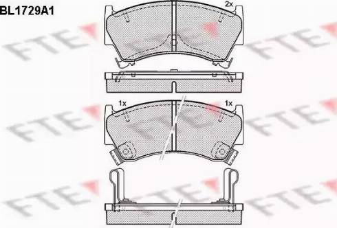 FTE BL1729A1 - Brake Pad Set, disc brake autospares.lv