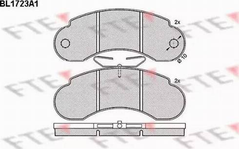 FTE BL1723A1 - Brake Pad Set, disc brake autospares.lv