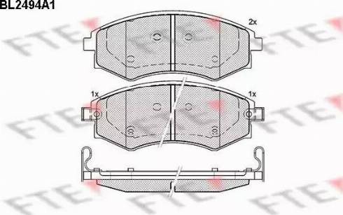 FTE BL2494A1 - Brake Pad Set, disc brake autospares.lv