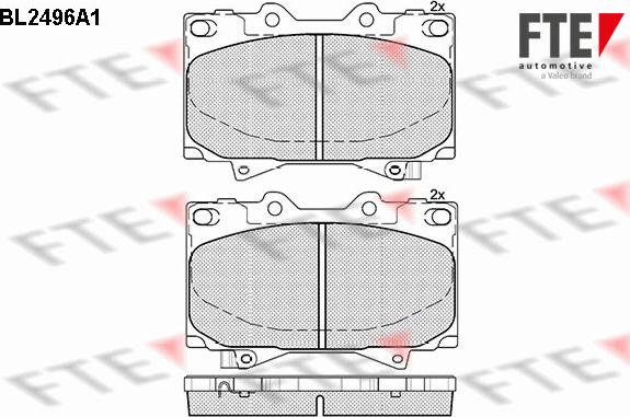 FTE BL2496A1 - Brake Pad Set, disc brake autospares.lv