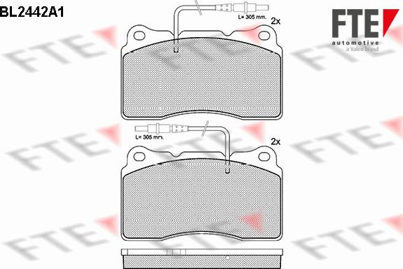 FTE BL2442A1 - Brake Pad Set, disc brake autospares.lv