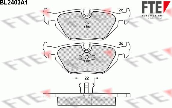 FTE BL2403A1 - Brake Pad Set, disc brake autospares.lv