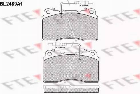 FTE BL2489A1 - Brake Pad Set, disc brake autospares.lv