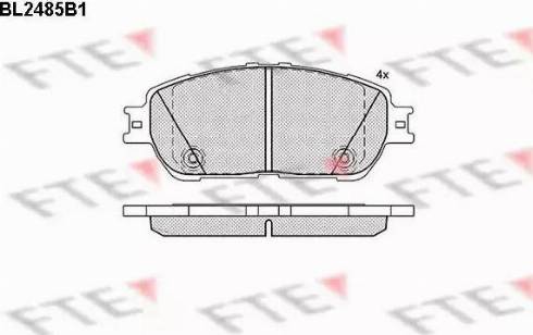 FTE BL2485B1 - Brake Pad Set, disc brake autospares.lv