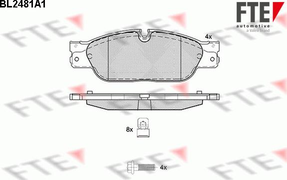 FTE BL2481A1 - Brake Pad Set, disc brake autospares.lv