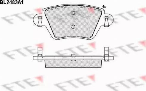 FTE BL2483A1 - Brake Pad Set, disc brake autospares.lv