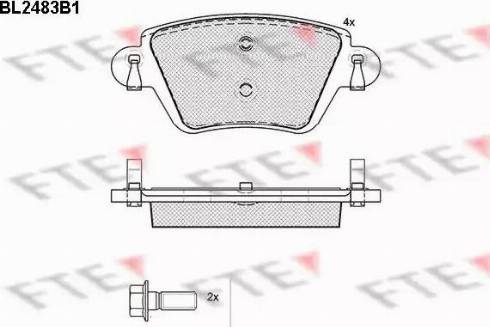 FTE BL2483B1 - Brake Pad Set, disc brake autospares.lv