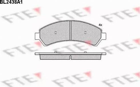 FTE BL2438A1 - Brake Pad Set, disc brake autospares.lv