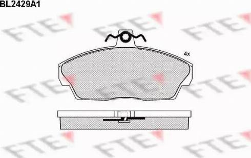 FTE BL2429A1 - Brake Pad Set, disc brake autospares.lv