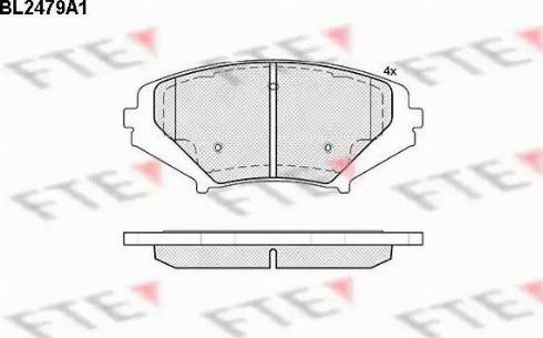 FTE BL2479A1 - Brake Pad Set, disc brake autospares.lv