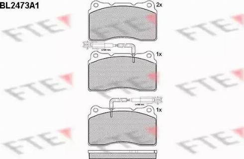 FTE BL2473A1 - Brake Pad Set, disc brake autospares.lv