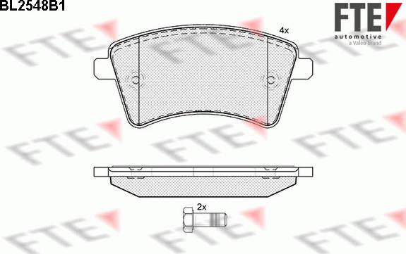 FTE BL2548B1 - Brake Pad Set, disc brake autospares.lv