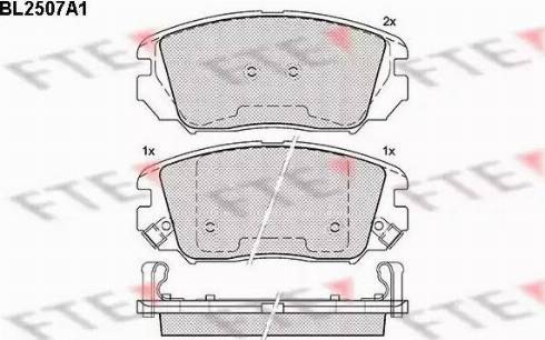 FTE BL2507A1 - Brake Pad Set, disc brake autospares.lv