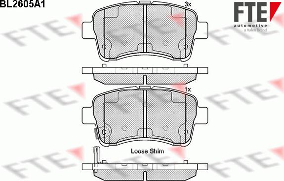 FTE BL2605A1 - Brake Pad Set, disc brake autospares.lv