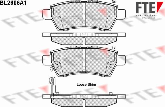 FTE BL2606A1 - Brake Pad Set, disc brake autospares.lv