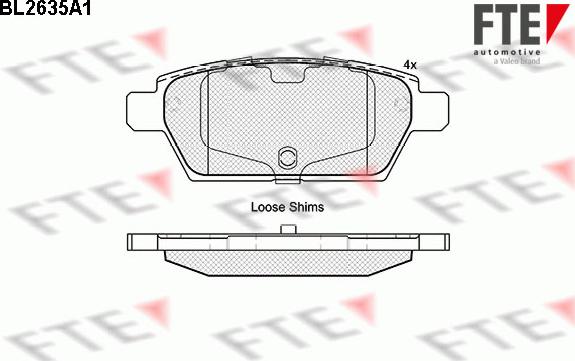 FTE BL2635A1 - Brake Pad Set, disc brake autospares.lv