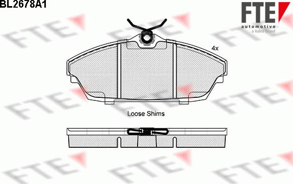 FTE BL2678A1 - Brake Pad Set, disc brake autospares.lv