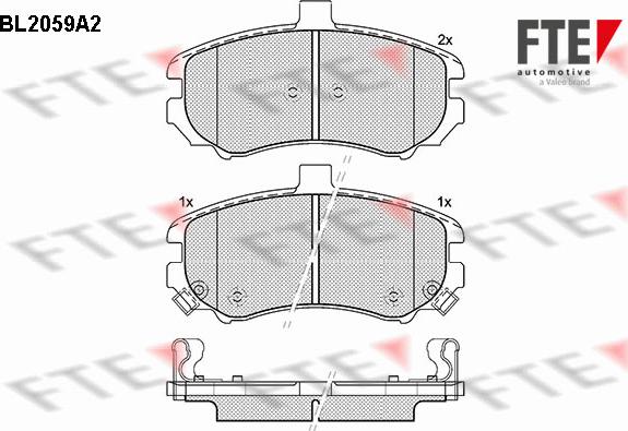 FTE BL2059A2 - Brake Pad Set, disc brake autospares.lv