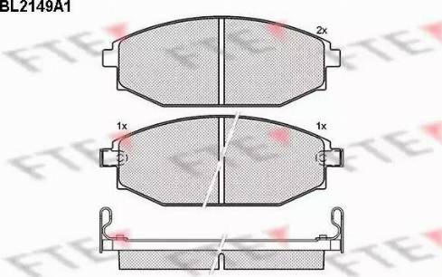 FTE BL2149A1 - Brake Pad Set, disc brake autospares.lv