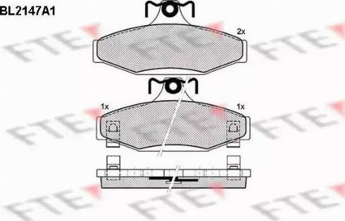 FTE BL2147A1 - Brake Pad Set, disc brake autospares.lv