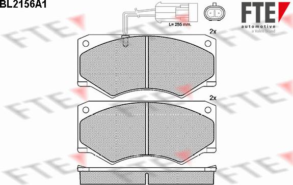 FTE BL2156A1 - Brake Pad Set, disc brake autospares.lv