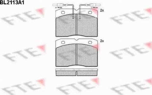 FTE BL2113A1 - Brake Pad Set, disc brake autospares.lv