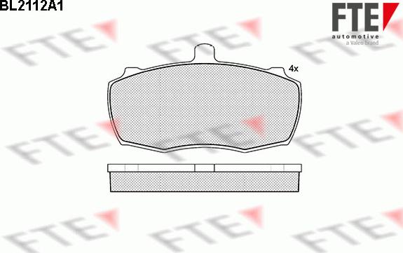 FTE BL2112A1 - Brake Pad Set, disc brake autospares.lv