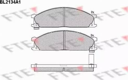 FTE BL2134A1 - Brake Pad Set, disc brake autospares.lv