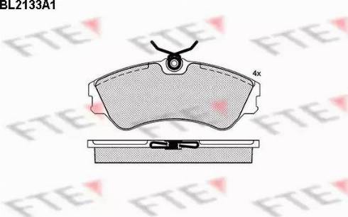 FTE BL2133A1 - Brake Pad Set, disc brake autospares.lv