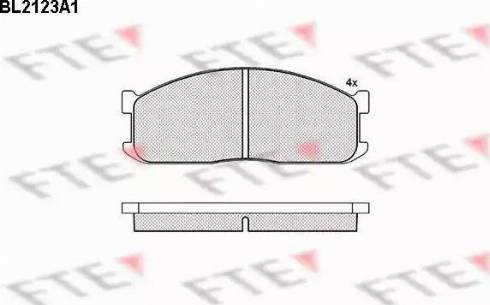 FTE BL2123A1 - Brake Pad Set, disc brake autospares.lv