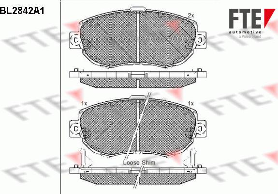 FTE BL2842A1 - Brake Pad Set, disc brake autospares.lv