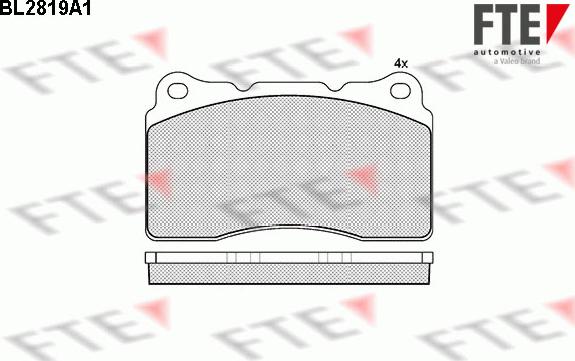 FTE BL2819A1 - Brake Pad Set, disc brake autospares.lv