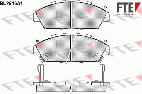 FTE BL2816A1 - Brake Pad Set, disc brake autospares.lv