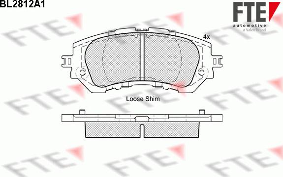 FTE BL2812A1 - Brake Pad Set, disc brake autospares.lv