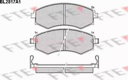 FTE BL2817A1 - Brake Pad Set, disc brake autospares.lv