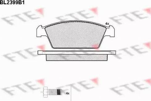 FTE BL2399B1 - Brake Pad Set, disc brake autospares.lv