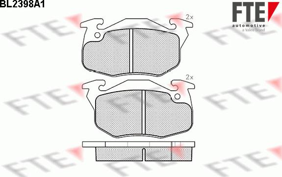 FTE BL2398A1 - Brake Pad Set, disc brake autospares.lv