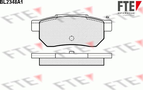 FTE BL2348A1 - Brake Pad Set, disc brake autospares.lv