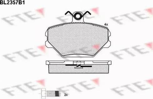 FTE BL2357B1 - Brake Pad Set, disc brake autospares.lv