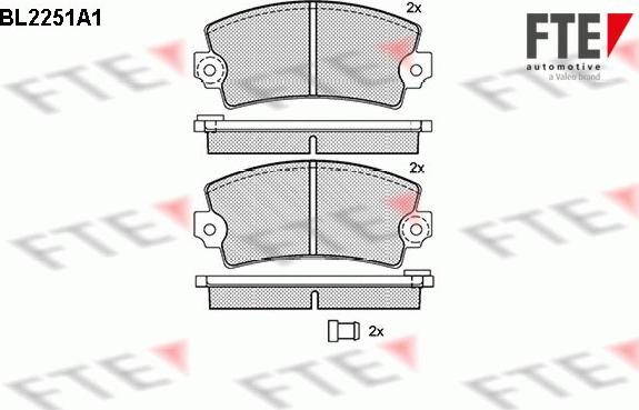 FTE BL2251A1 - Brake Pad Set, disc brake autospares.lv