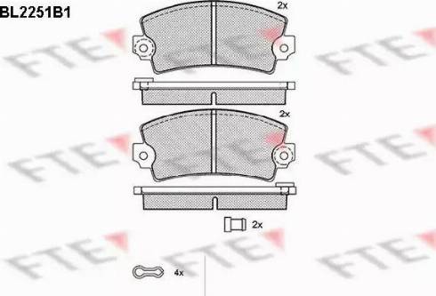 FTE BL2251B1 - Brake Pad Set, disc brake autospares.lv