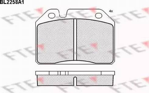 FTE BL2258A1 - Brake Pad Set, disc brake autospares.lv