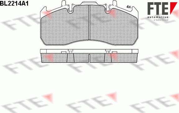 FTE BL2214A1 - Brake Pad Set, disc brake autospares.lv