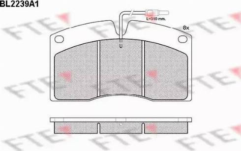 FTE BL2239A1 - Brake Pad Set, disc brake autospares.lv