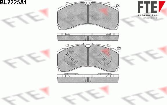 FTE BL2225A1 - Brake Pad Set, disc brake autospares.lv