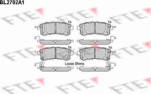 FTE BL2702A1 - Brake Pad Set, disc brake autospares.lv