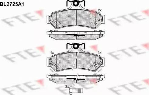 FTE BL2725A1 - Brake Pad Set, disc brake autospares.lv